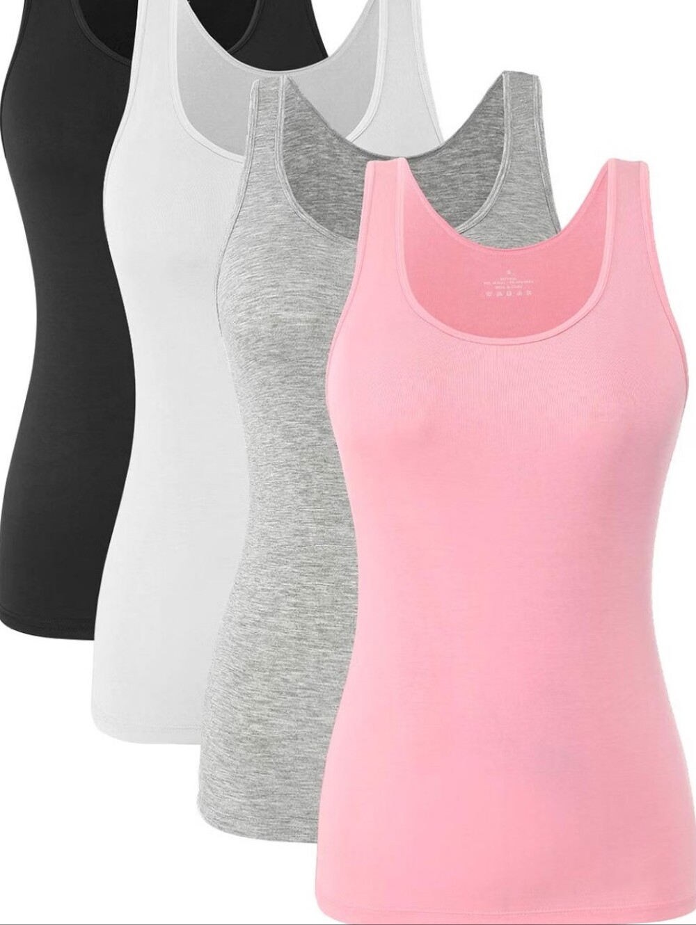Women Undershirts Tanks Top Lightweight Camis Tops 4-Pack
